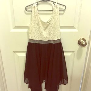 Top flower lace dress